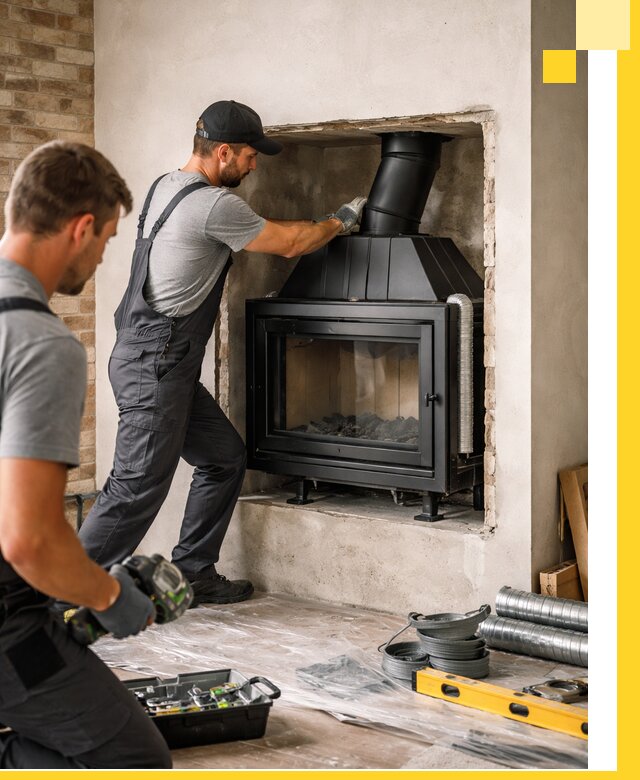 Установка каминных топок в Касимах: монтаж, подключение