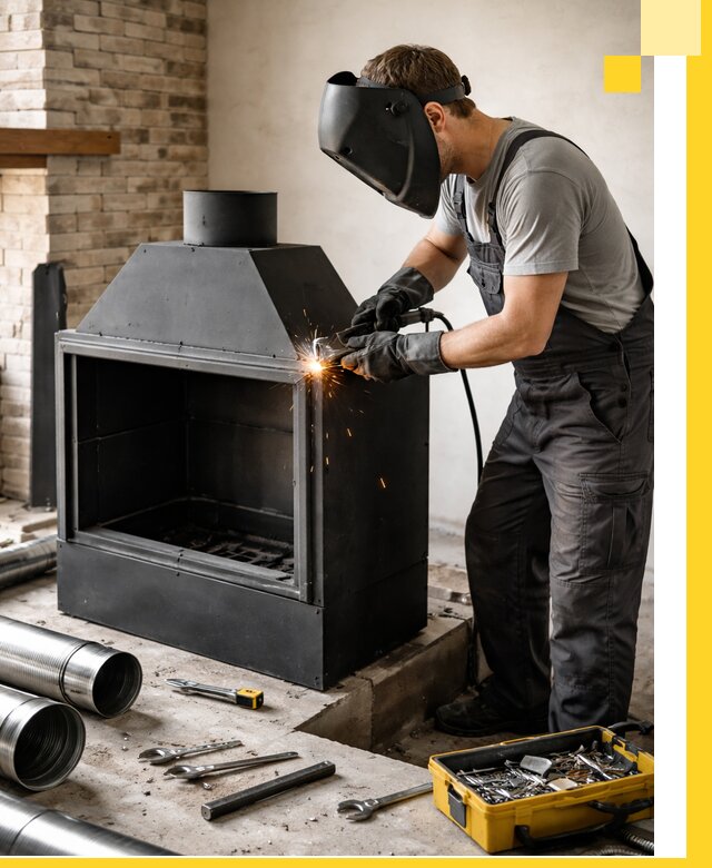 Продажа и установка металлических каминов в Касимах под ключ