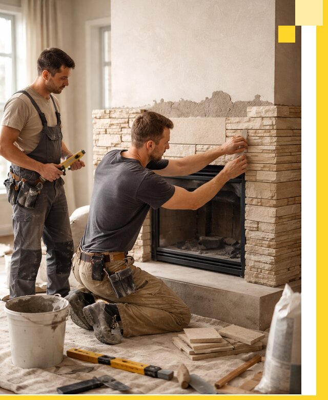 Установка и монтаж каминов для загородного дома в Касимах