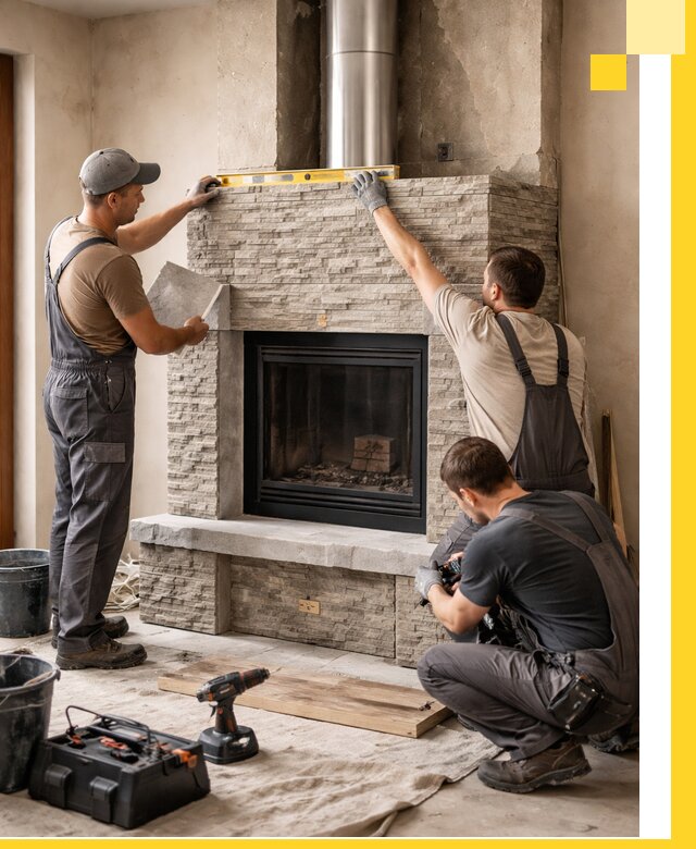 Профессиональный монтаж каминов под ключ в Касимах для дома