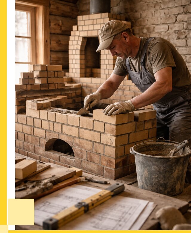 Кладка печей из кирпича в Касимах цены от 32622 р. - ЭриданКсм