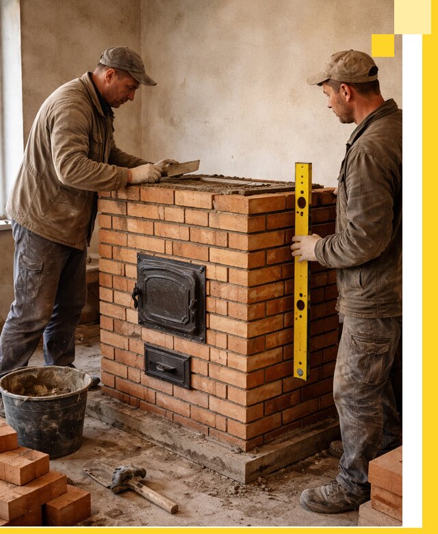 Отопительные печи под ключ в Касимах, установка и сборка