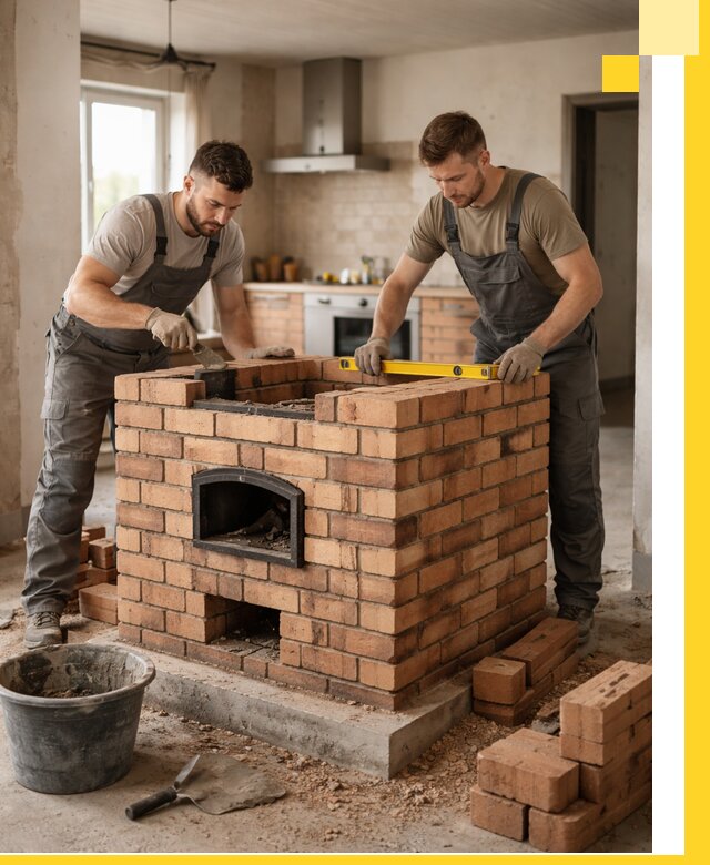 Установка и монтаж печей в частном доме в Касимах под ключ