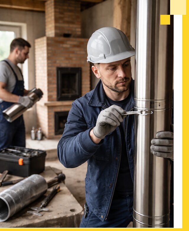 Профессиональный монтаж дымоходов для печей в Касимах