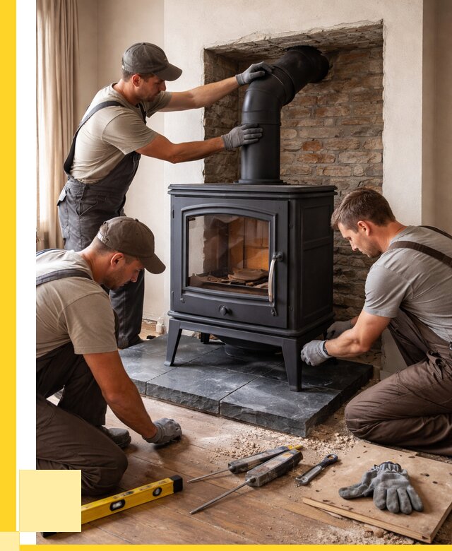 Монтаж печи камина в частном доме в Касимах от 27185 р. | ЭриданКсм