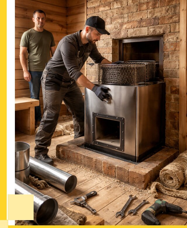 Монтаж банных печей под ключ в Касимах от 19573 р., ЭриданКсм