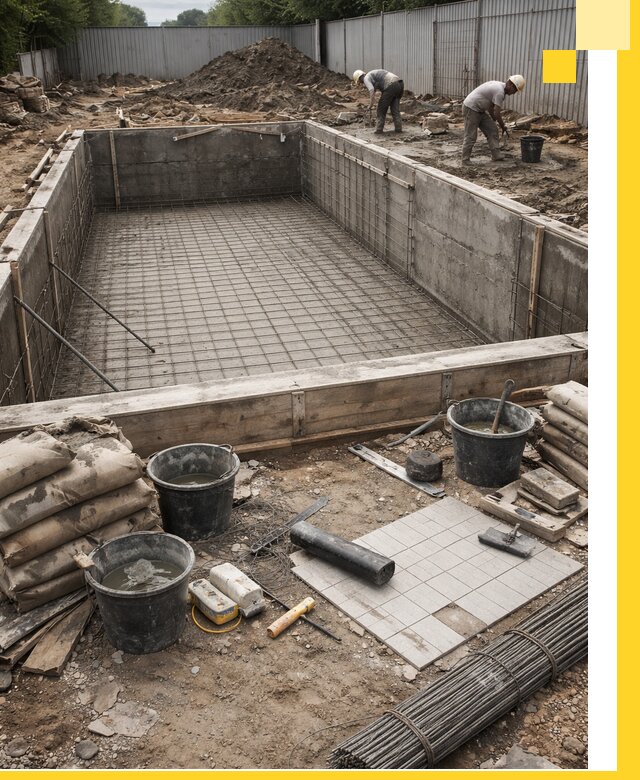 Строительство бассейнов под ключ в Касимах, дизайн и монтаж