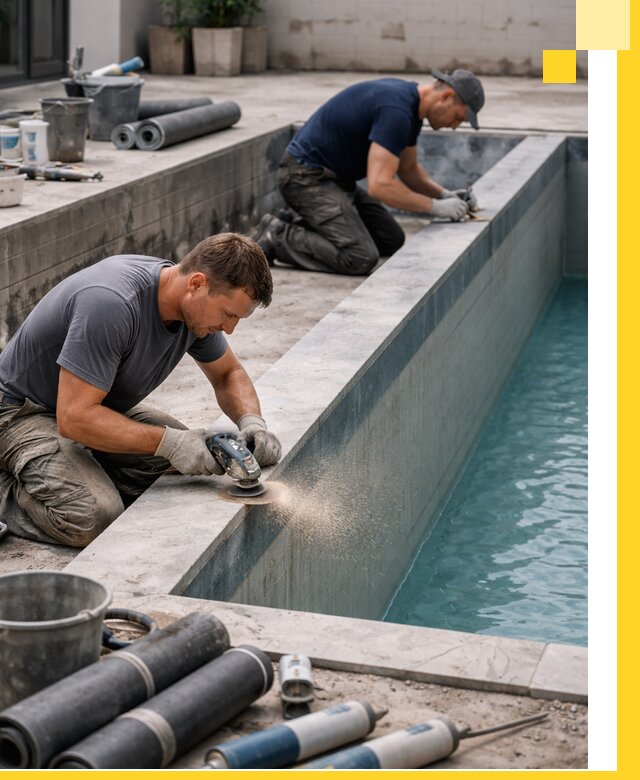 Профессиональный ремонт бассейнов под ключ в Касимах