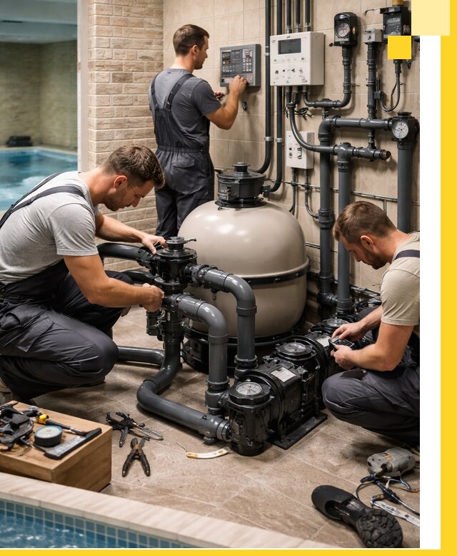 Комплексное оборудование для бассейнов под ключ в Касимах