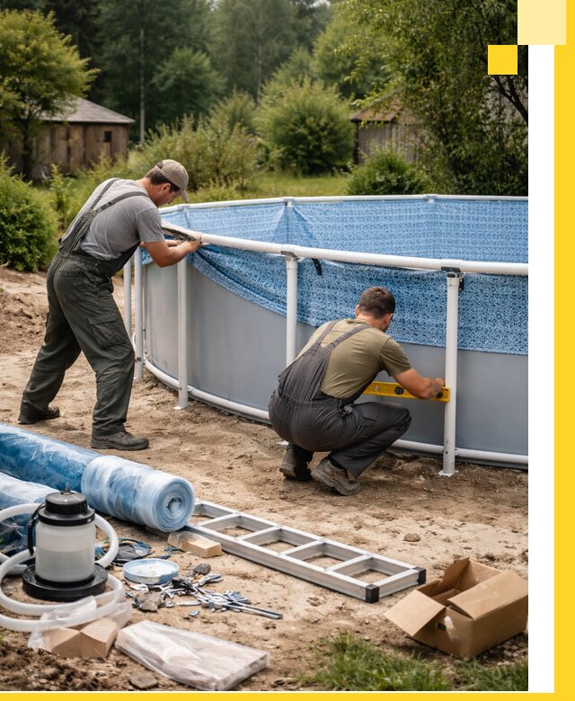 Установка и монтаж каркасных бассейнов в Касимах под ключ