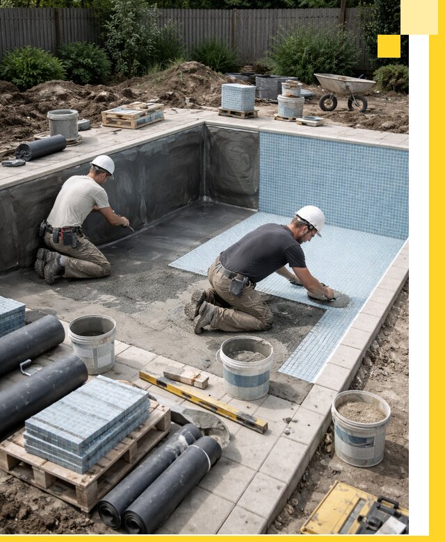 Проектирование и строительство стационарных бассейнов в Касимах