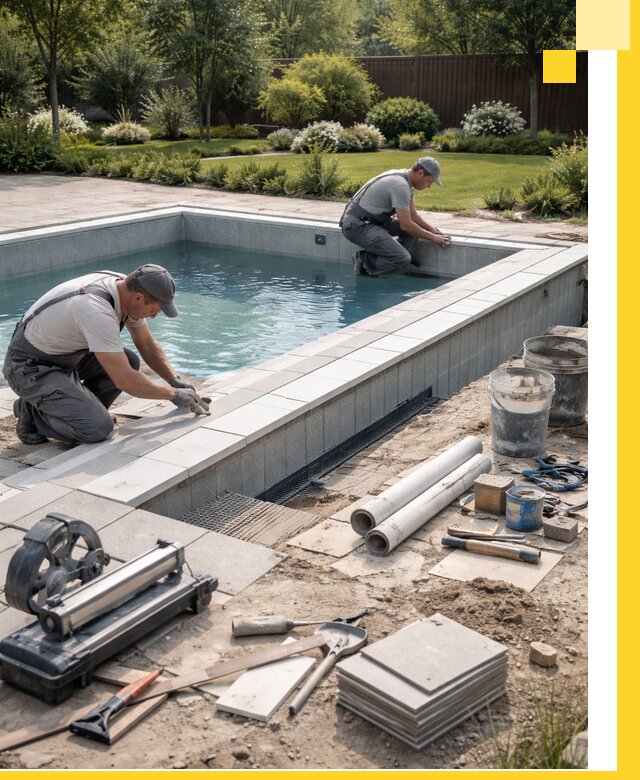 Строительство открытых бассейнов под ключ в Касимах профессионально