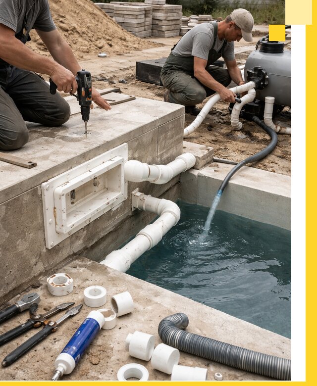 Строительство скиммерных бассейнов под ключ в Касимах