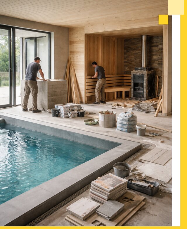 Проектирование и строительство бань с бассейном в Касимах