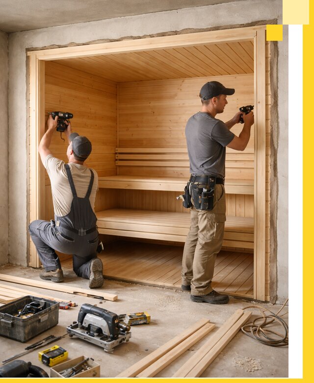 Монтаж саун под ключ в Касимах — проектирование и установка