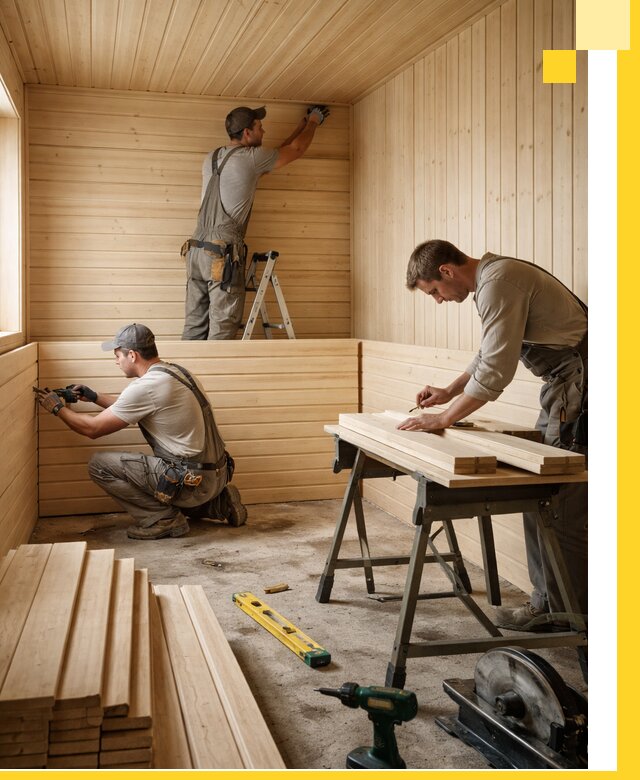 Обшивка саун в Касимах из натуральной древесины под ключ