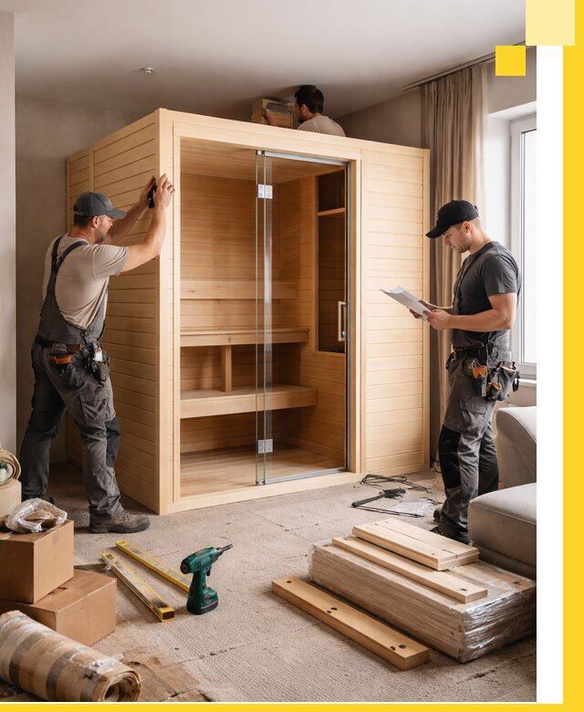 Установка и благоустройство саун в квартире в Касимах