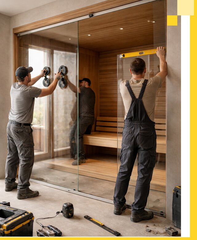 Производство и монтаж стеклянных саун под ключ в Касимах