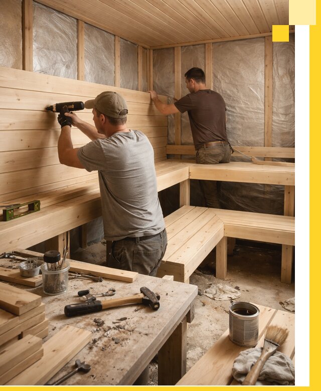 Профессиональная отделка бань и саун под ключ в Касимах