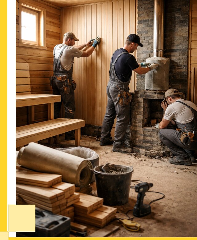 Ремонт бань под ключ в Касимах от 48933 р. | ЭриданКсм