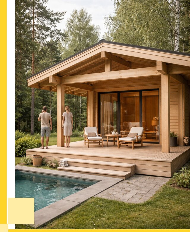 Бани с террасой под ключ в Касимах от 652440 р. | ЭриданКсм