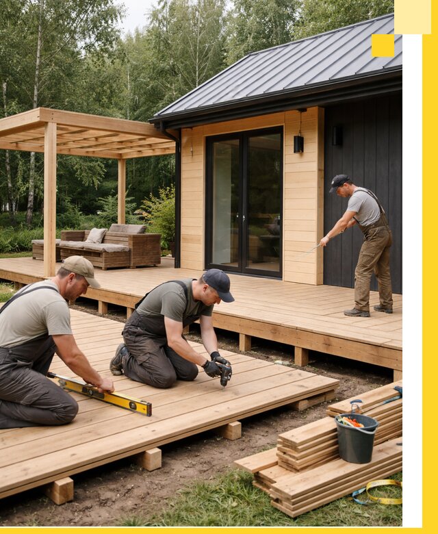 Строительство бань с террасой и бассейном под ключ в Касимах