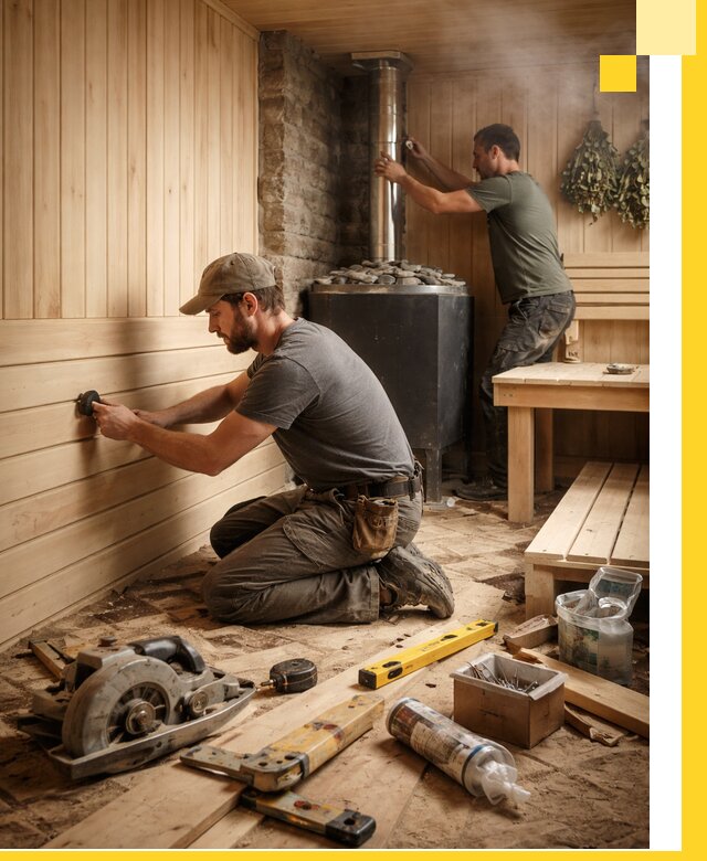 Полное строительство и оснащение парных под ключ в Касимах