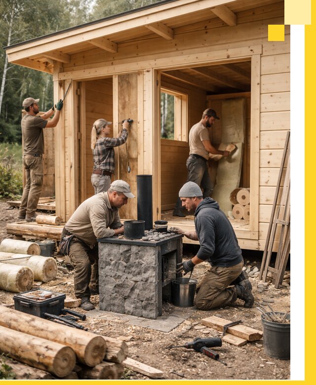 Купить баню под ключ в Касимах строительство монтаж отделка