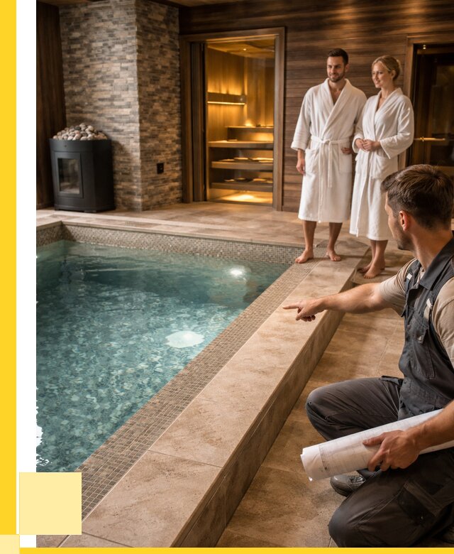 Проект бани с бассейном под ключ в Касимах от 70681 р. | ЭриданКсм