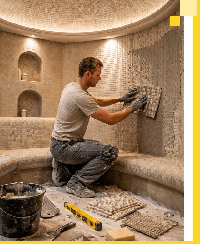 Устройство и монтаж домашнего хамама под ключ в Касимах