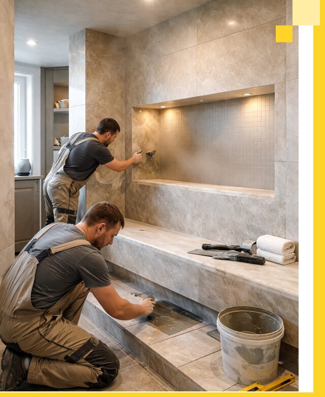 Профессиональное строительство хамама в квартире в Касимах