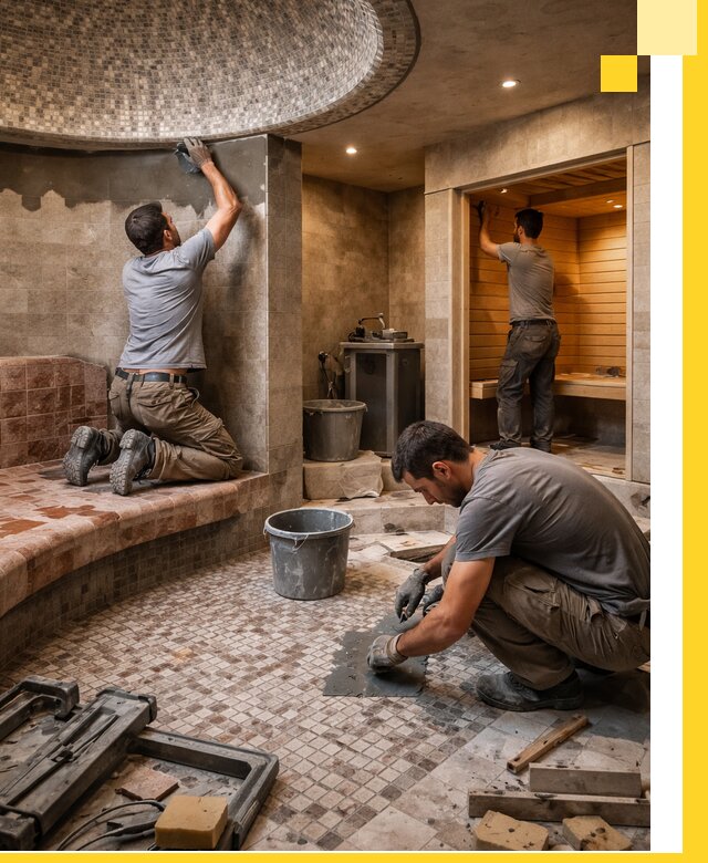 Проект и строительство хамама бани и сауны под ключ в Касимах