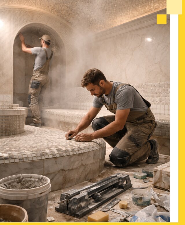 Профессиональный дизайн хамама и SPA под ключ в Касимах