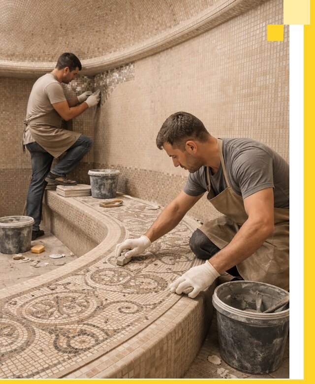 Плитка для хамама в Касимах, укладка, подбор и поставка