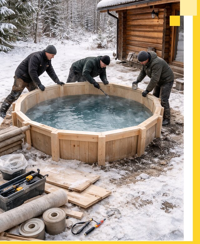 Изготовление и установка ледяных купелей под ключ в Касимах